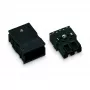 Connettore WAGO 770-113, maschio, dritto, 2 poli, 250 V, nero, WINSTA MINI