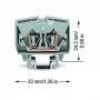 Morsetto passante WAGO 264-701, 6 mm², 800 V, grigio, CAGE CLAMP®