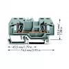 WAGO 282-901 Morsetto passante a 2 conduttori, 6 mm, grigio