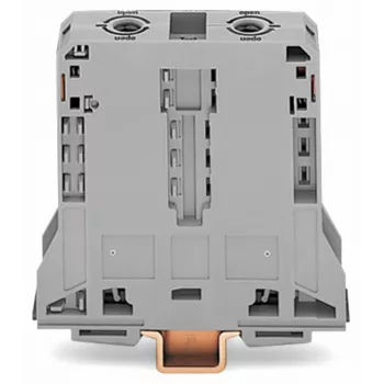 Morsetto per guida DIN WAGO 285-195 CAGE CLAMP®, 2 conduttori, 125A, 1000V, grigio