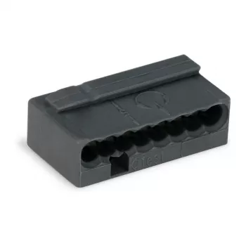 Connettore WAGO 243-208 PUSH WIRE®, grigio, 6 A, 100 V, 2 conduttori, 0,5-1,5 mm²