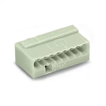 Blocco morsetti SMD WAGO 243-308, 8 poli, passo 2,5 mm, push-in CAGE CLAMP, 100 V, 6 A, bianco