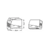 Connettore di giunzione compatto WAGO 224-112 a 2 conduttori, 400V, 24A, 1-2,5mm², push-in, bianco/trasparente