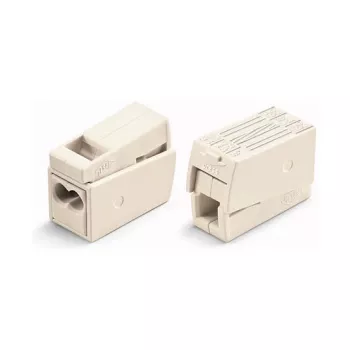 Connettore di giunzione compatto WAGO 224-112 a 2 conduttori, 400V, 24A, 1-2,5mm², push-in, bianco/trasparente