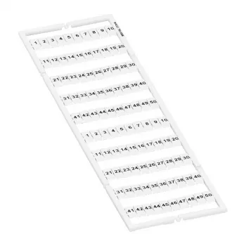 Striscia di marcatura WAGO 793-5566, passo 5 mm, non stampata, bianco, 100 pezzi, per morsetti serie 2001-2020