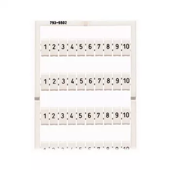 Cartellino di marcatura WAGO 793-5502 WMB, stampato, bianco