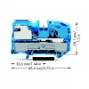 WAGO 2016-7114 Morsetto sezionabile N a 1 conduttore, Push-in CAGE CLAMP, blu