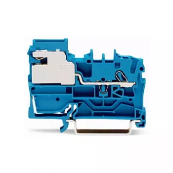 Morsetto sezionatore N WAGO 2002-7114 a 1 conduttore, 2,5 mm, push-in CAGE CLAMP, blu