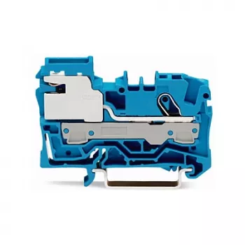 WAGO 2006-7114 Morsetto sezionabile N a 1 conduttore, 6 mm², Push-in CAGE CLAMP, blu