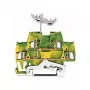 WAGO 280-517 Morsetto di terra a doppio piano, 4 conduttori, 2,5 mm², CAGE CLAMP, verde-giallo