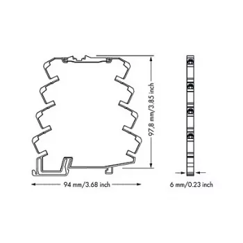 WAGO 857-800 convertitore di temperatura / condizionatore di segnale, grigio, da -25 a 70 °C, 6 x 94 x 97,8 mm, 35,3 g