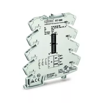WAGO 857-800 convertitore di temperatura / condizionatore di segnale, grigio, da -25 a 70 °C, 6 x 94 x 97,8 mm, 35,3 g