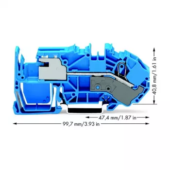 WAGO 2016-7714 Morsetto sezionabile N a 1 conduttore, 16 mm², Push-in CAGE CLAMP, blu