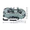WAGO 2016-7601 morsetto passante, 2 conduttori, 16 mm², 800 V, grigio
