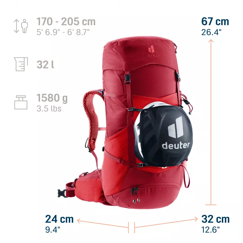 Deuter Futura Pro 32 Zaino da trekking - Cherry/Masala