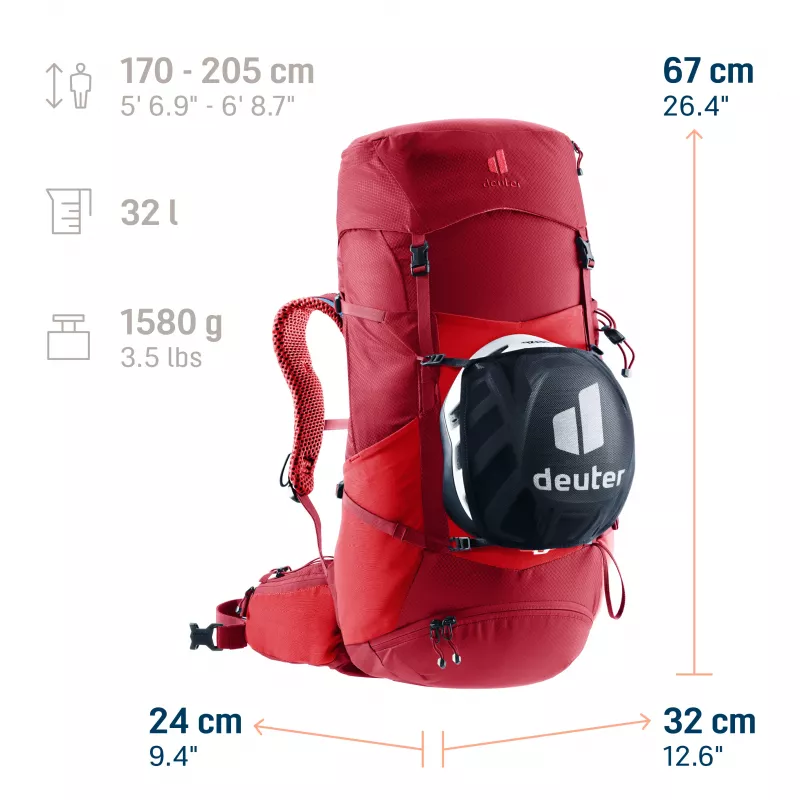 Deuter Futura Pro 32 Zaino da trekking - Cherry/Masala