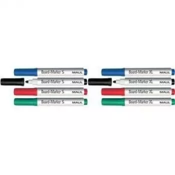 MAUL Hebel XL pennarello per lavagna bianca - punta fine - colori assortiti - confezione da 4