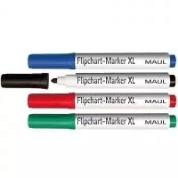 MAUL Flipchart set di pennarelli punta tonda 2,0-2,5 mm confezione da 4 colori assortiti