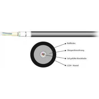 EFB-Elektronik U-DQ(ZN)BH OM1 12G (1x12) Dca 1750N LSZH nero cavo in fibra ottica 12 m