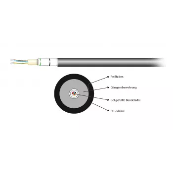 EFB Electronics A-DQ(ZN)B2Y 12E 9/125 G657.A1 PE nero cavo in fibra ottica