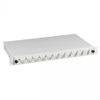 EFB-Elektronik cassetto di giunzione LC OS2 48 pigtail / 24 accoppiatori 1U 19 pollici a estrazione