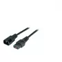 EFB-Elektronik cavo di prolunga di alimentazione IEC Lock C14 a C13, 2,0 m, nero (EK601SW.2)