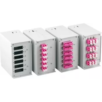 EFB Elektronik pannello frontale per 6 x SC-D, LC-Quad con fori per viti da 1,7 mm