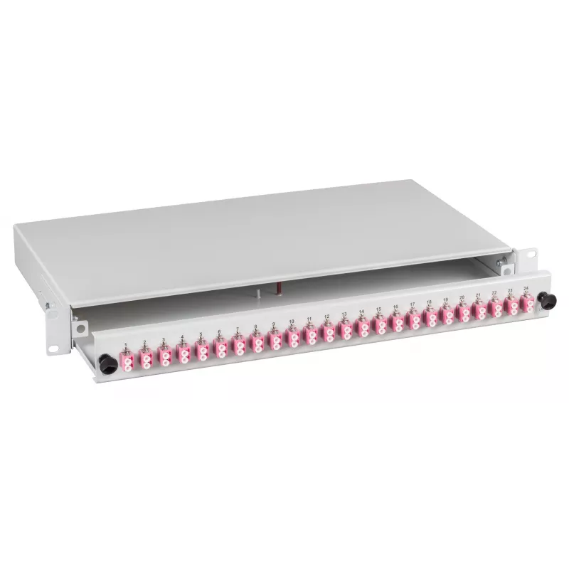 EFB-Elektronik Spleißbox nero LC 9/125µm OS2 pull-out 24 Pigtails / 12 accoppiatori