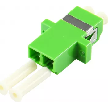 EFB Electronics Accoppiatore in fibra ottica LC duplex OM5, verde lime, manicotto in ceramica, custodia SC simplex