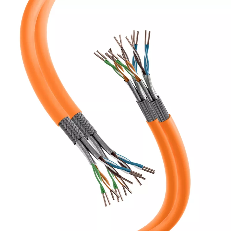 EFB Elektronik INFRALAN Cat.7 1000 AWG23 S/FTP 2x4P CPR Eca arancione 25m