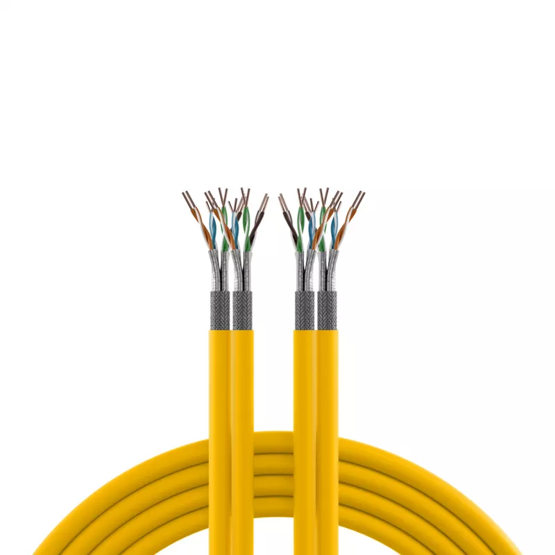EFB Elektronik INFRALAN Cat.7A 1200 AWG23 S/FTP 2x4P CPR Cca giallo RAL1021 500 m
