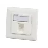 EFB Elektronik set cornice 1 porta RAL 9010 per tutti i moduli Keystone INFRALAN - 1 porta