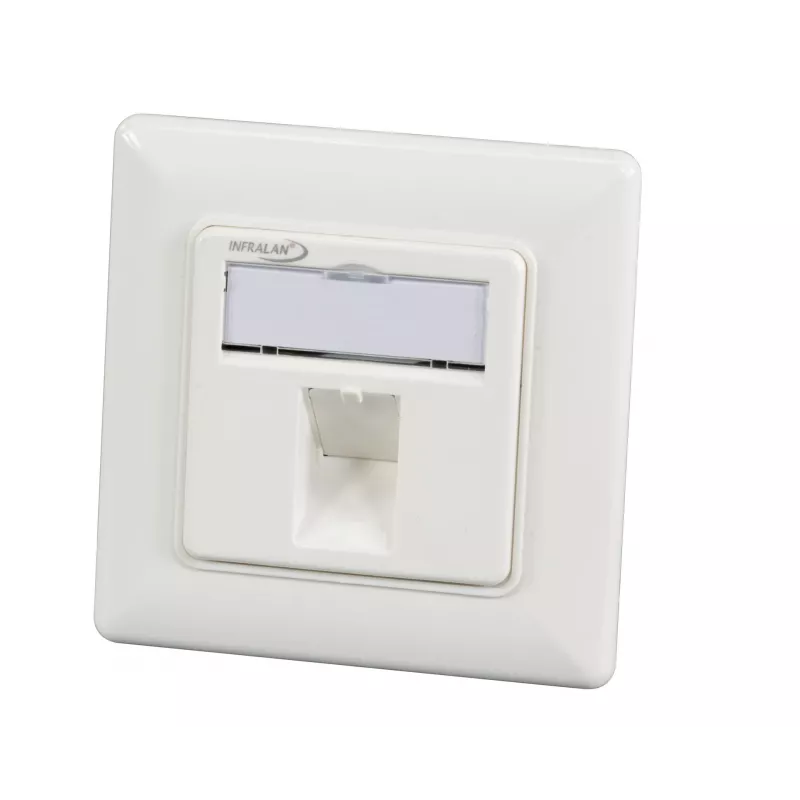 EFB Elektronik set cornice 1 porta RAL 9010 per tutti i moduli Keystone INFRALAN - 1 porta