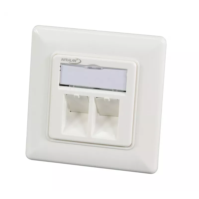 EFB Elektronik set cornice 1 porta RAL 9010 per tutti i moduli Keystone INFRALAN - 1 porta