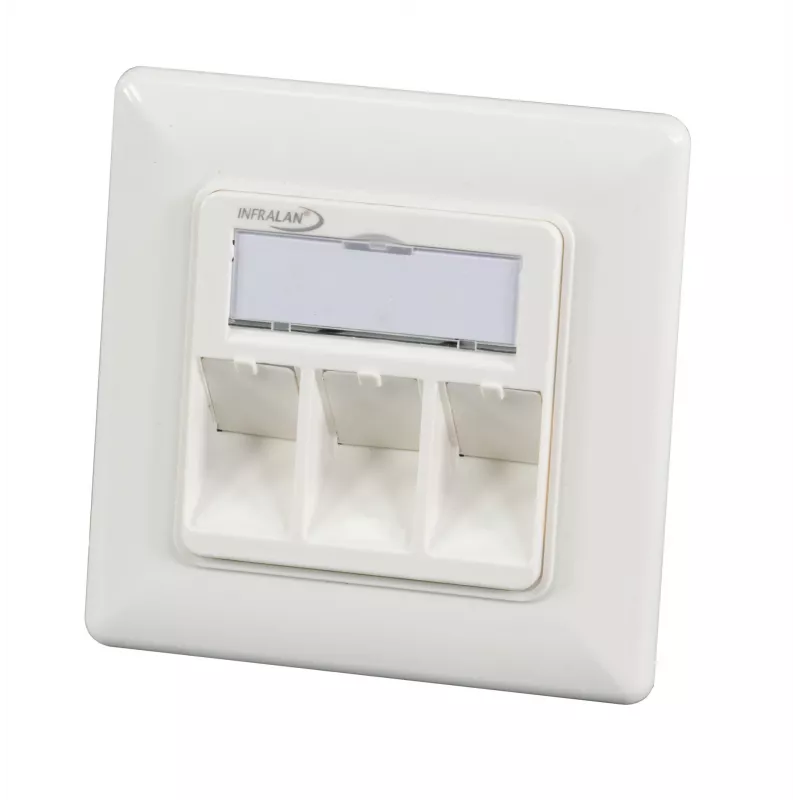 EFB Elektronik set cornice 1 porta RAL 9010 per tutti i moduli Keystone INFRALAN - 1 porta