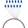 EFB Elektronik Fibre Pigtail LC 9/125 OS2 set 12 colori 2m - set cavo/adattatore - Singlemode o Monomode