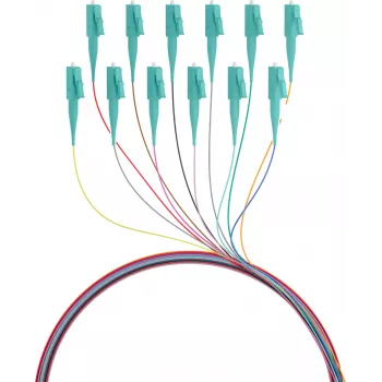EFB Elektronik Fibre Pigtail LC 50/125 OM3 set 12 colori 2m - set cavo/adattatore - Multimode