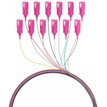 EFB Electronics Fibre Pigtail SC 50/125 OM4 set 12 colori 2m - set cavo/adattatore - Singlemode o Multimode