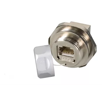 EFB Elektronik accoppiatore passante RJ45 Cat.6A IP67, femmina/femmina, M25, Service-Port (IP67DFKRJ45FLHS)