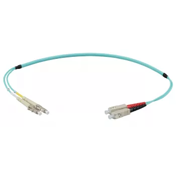 EFB Elektronik IPL-DF-LCUSCU-3-0100 cavo patch in fibra ottica 1 m OM3 LC/SC duplex LSZH aqua