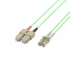 EFB Elektronik IPL-DR-LCUSCU-5-0050 Cavo patch in fibra ottica, 0,5 m, OM5, LC su SC, duplex, LSZH, verde lime