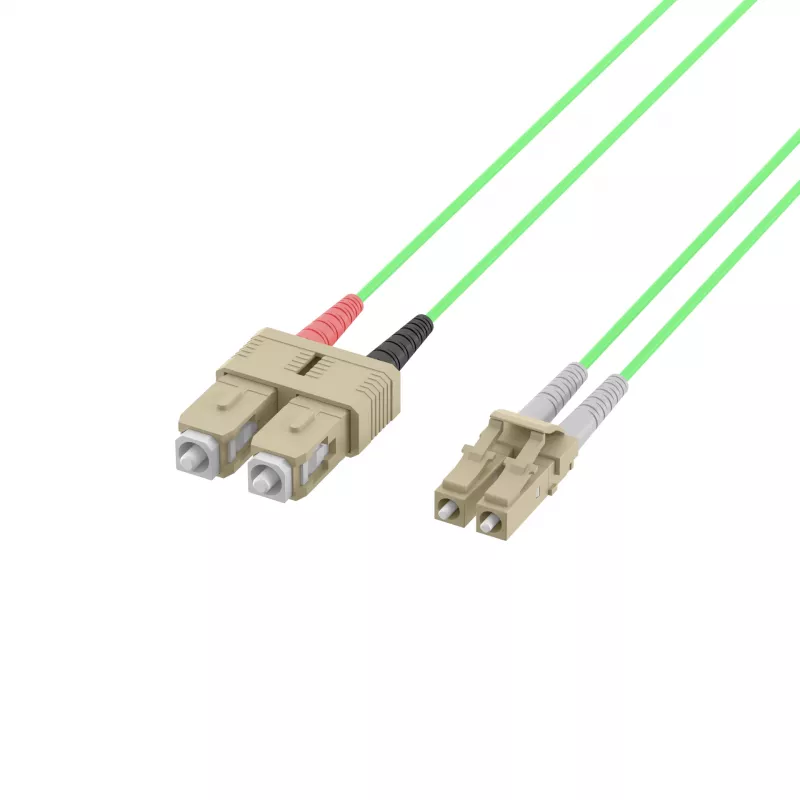 EFB Elektronik IPL-DR-LCUSCU-5-0100 Cavo patch in fibra ottica, 1 m, OM5, LC su SC, simplex, LSZH, verde lime