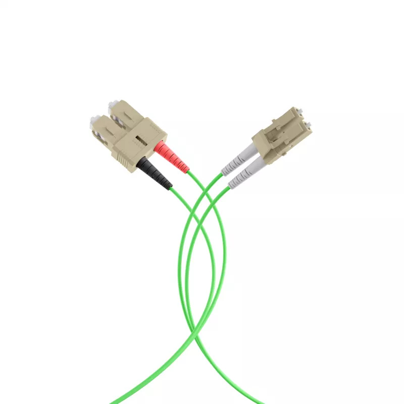 EFB Elektronik IPL-DR-LCUSCU-5-0100 Cavo patch in fibra ottica, 1 m, OM5, LC su SC, simplex, LSZH, verde lime