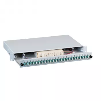 EFB Electronics Cassetto di giunzione estensibile LC 12 pigtail offset 6 accoppiatori OM3