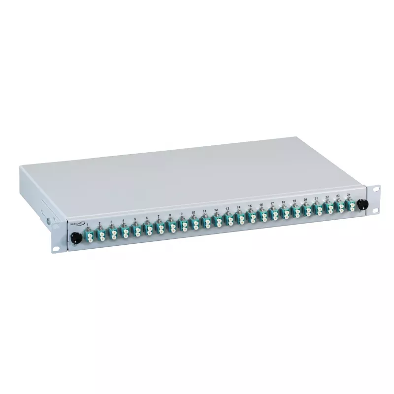 EFB Electronics Cassetto di giunzione estensibile LC 12 pigtail offset 6 accoppiatori OM3