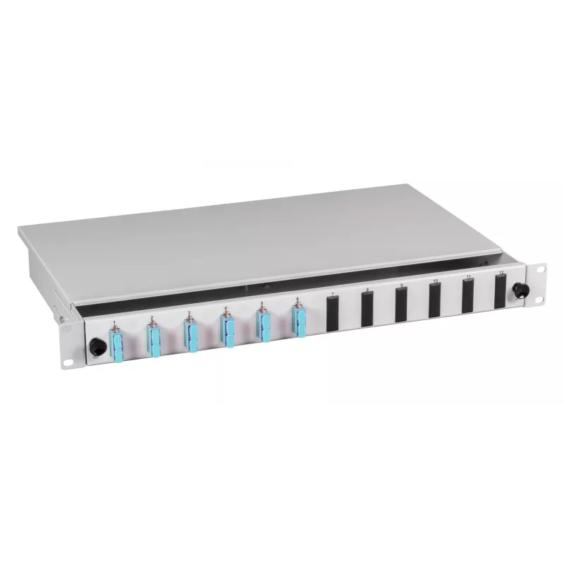 EFB Electronics Cassetto di giunzione estensibile SC 24 pigtail offset 12 accoppiatori OM3