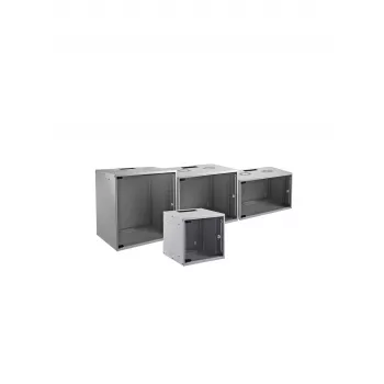 EFB Porta frontale per armadio a parete BASIC, 6U, vetro, con cerniere e serratura