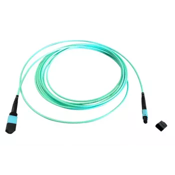 EFB Elektronik MTP female su MTP female cavo patch in fibra ottica multimodale 12 fibre OM3, LSZH, aqua, tipo A, 15 m
