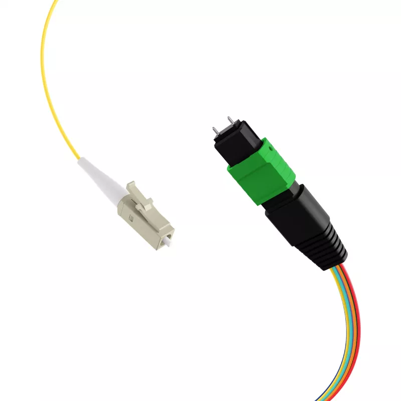 EFB Cavo fanout matrix MTP-M/LC 8 fibre OS2 LSZH giallo 0,4m