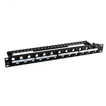 EFB Electronics pannello di distribuzione 19 pollici 1U 24 porte offset ANEXT ottimizzato nero